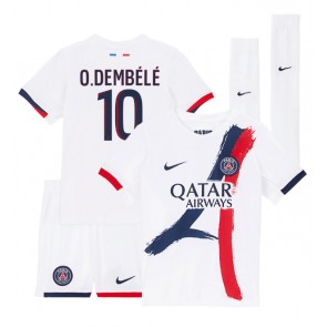 Billiga Paris Saint-Germain Ousmane Dembele #10 Bortatröja Barn 2024-25 Kortärmad (+ Korta byxor)